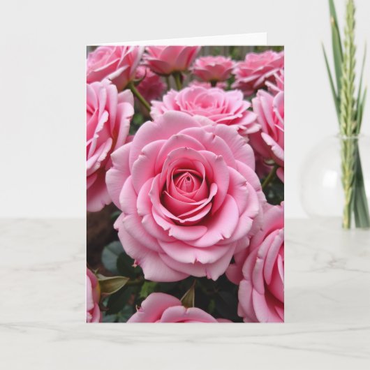 Floral Pink Bloom Art Card カード (正面)