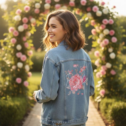 Floral Pink Bride Denim Jacket デニムジャケット