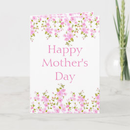 Floral Pink Cherry Blossom Custom Card サンキューカード
