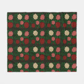Floral Pink Colorful Blanket  フリースブランケット (正面(横))