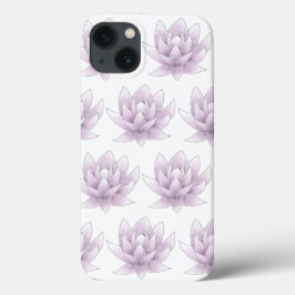 Floral Pink Lotus Girly Wellness Yoga iPhone 13ケース