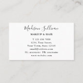 Floral Pink Makeup And Hair Business Card 名刺 (裏面)