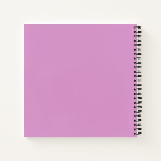 Floral Pink Personalized Notebook – Custom Name Jo ノートブック (裏面)