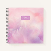 Floral Pink Personalized Notebook – Custom Name Jo ノートブック (正面)