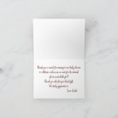 Floral Pink Pumpkin Baby Shower サンキューカード (内部)