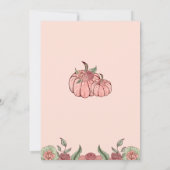 Floral Pink Pumpkin Baby Shower 招待状 (裏面)