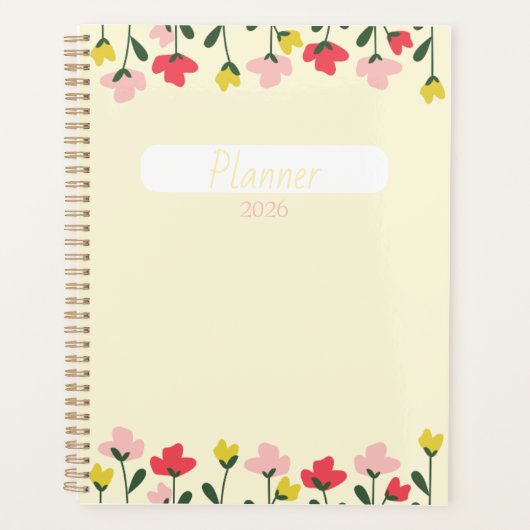 Floral Planner – Elegant Flower-Themed プランナー手帳 (正面)