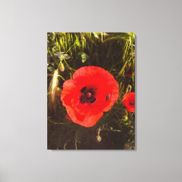 Floral Poppy Dreamer – Botanical Fantasy Art  キャンバスプリント