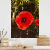 Floral Poppy Dreamer – Botanical Fantasy Art  ポスター (キッチン)