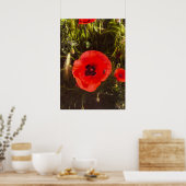 Floral Poppy Dreamer – Botanical Fantasy Art  ポスター (キッチン)