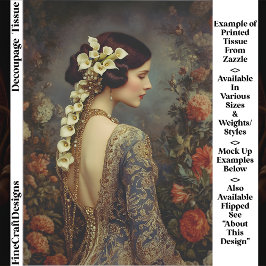 Floral Portrait & Calla Lillies EZ9R Decoupage 薄葉紙