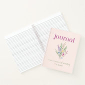 Floral positive affirmation notebook ノートブック (内部)