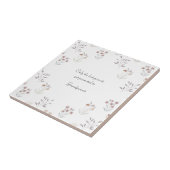 Floral Pregnancy Announcement Grandparents To Be タイル (側面)