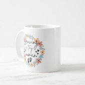 Floral Pregnancy Mug, Growing A Tiny Human コーヒーマグカップ (正面左)