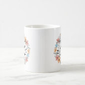 Floral Pregnancy Mug, Growing A Tiny Human コーヒーマグカップ (中央)
