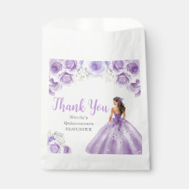 Floral Princess in Dusty Purple Dress Quinceanera フェイバーバッグ