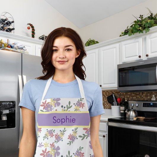 Floral print charismatic appron  エプロン