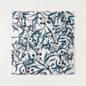 Floral print. Ornament Natural curves. Pattern タペストリー (正面(横))