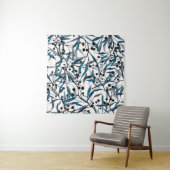 Floral print. Ornament Natural curves. Pattern タペストリー (インサイチュ(横))