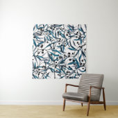 Floral print. Ornament Natural curves. Pattern タペストリー (インサイチュ)