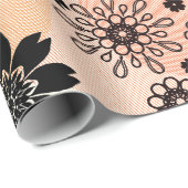    Floral Print Pop Pattern Cute Girly Boho Hippie ラッピングペーパー (ロールコーナー)