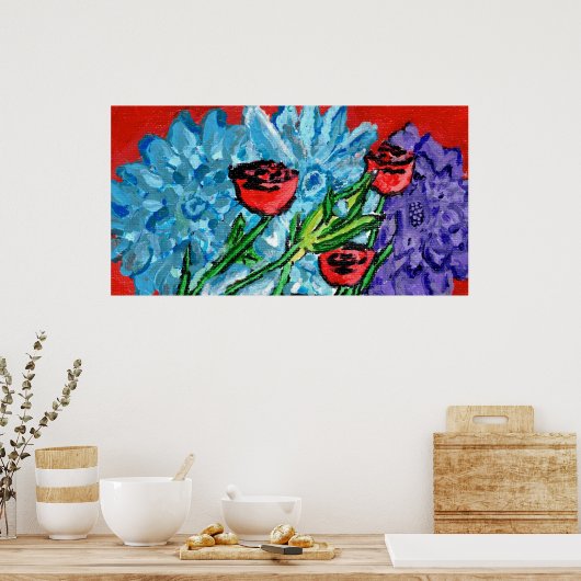 Floral Print, Value Poster (Semi-Gloss) ポスター (キッチン)