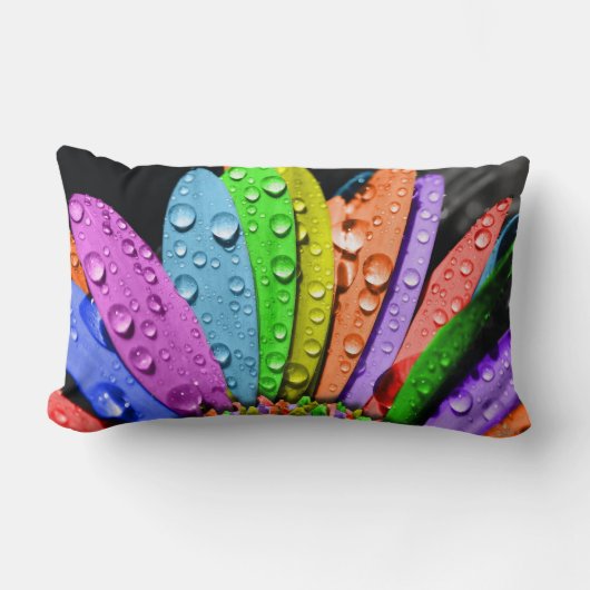 Floral Printed Throw Pillow – Elegant Flower ランバークッション (正面)