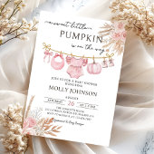 Floral Pumpkin Baby Clothesline Fall Baby Shower 招待状