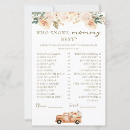 Floral Pumpkin Truck Who Knows Mommy Best