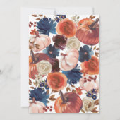 Floral Pumpkins autumn Thank you card サンキューカード (裏面)