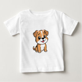 Floral Puppy Baby Tee (18–24M) Cute Pink Dog  ベビーTシャツ