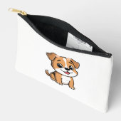 Floral Puppy Pouch – Cute Dog Bag アクセサリーポーチ (見開き)