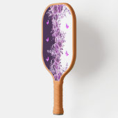 Floral Purple Butterflies Pickleball Paddle ピックルボールラケット (左)