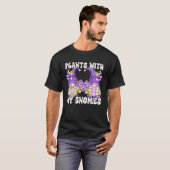 Floral Purple Gnomes Plant Saying For Spring  Gard Tシャツ (正面フル)