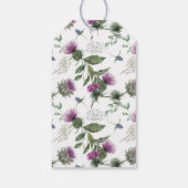 Floral Purple Thistle Bridal Shower ギフトタグ (裏面)