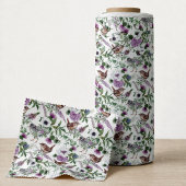 Floral Purple Thistle Songbird  ファブリック