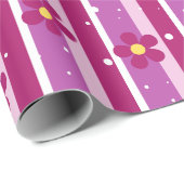 Floral Purple Wrapping Paper ラッピングペーパー (ロールコーナー)
