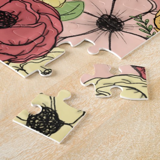 Floral puzzle  ジグソーパズル (側面)