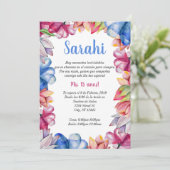 Floral Quinceañera Invitation 招待状 (スタンド正面)