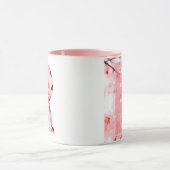 Floral R Initial Mug | Personalized Name & Traits マグカップ (中央)