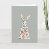 Floral Rabbit Art Card カード (正面)
