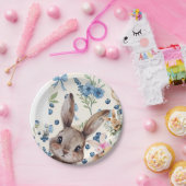 Floral Rabbit Paper Plate ペーパープレート (パーティー)
