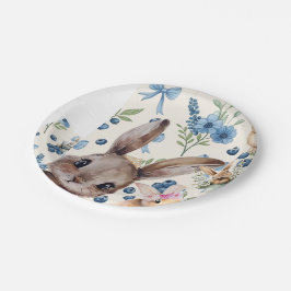 Floral Rabbit Paper Plate ペーパープレート