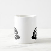 Floral Rabbit Stencil Mug – Cute Bunny Coffee  コーヒーマグカップ (中央)