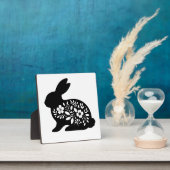 Floral Rabbit Stencil Mug – Cute Bunny Coffee  フォトプラーク (インサイチュ)