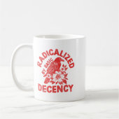 Floral Radicalized By Basic Decency Feminist Activ コーヒーマグカップ (左)