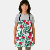 Floral Red Color Flowers Pattern-56698 エプロン (インサイチュ)