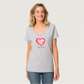 Floral Red Heart Love Like Jesus Christian Shirt  Tシャツ (正面フル)