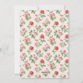 Floral Red Rose Happy Valentine's Day Photo Card シーズンカード (裏面)