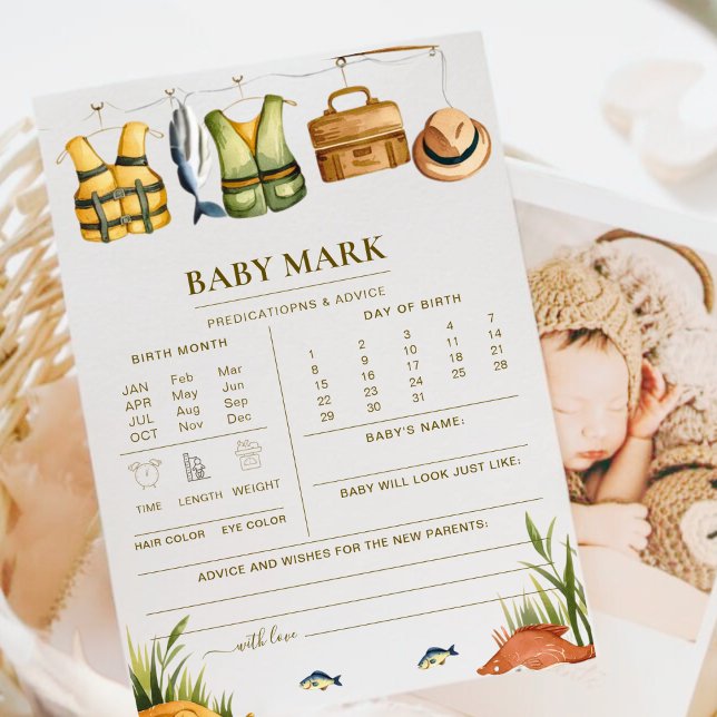 Floral Reel Excited Baby Shower Predictions Game (クリエイターアップロード済み)